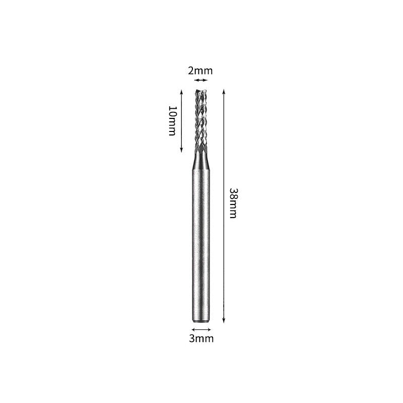 SA 2*10mm Cylinder Carbide Burr 3mm Shank 38mm Long Rotary File Bit - Da Blacksmith