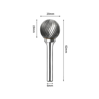 SD 20*19mm Ball Carbide Burr 6mm Shank 62mm Long Rotary File Bit - Da Blacksmith