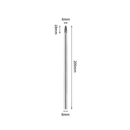 SF 6*18mm Rounded Nose Tree Carbide Burr 6mm Shank 200mm Long Rotary File Bit - Da Blacksmith