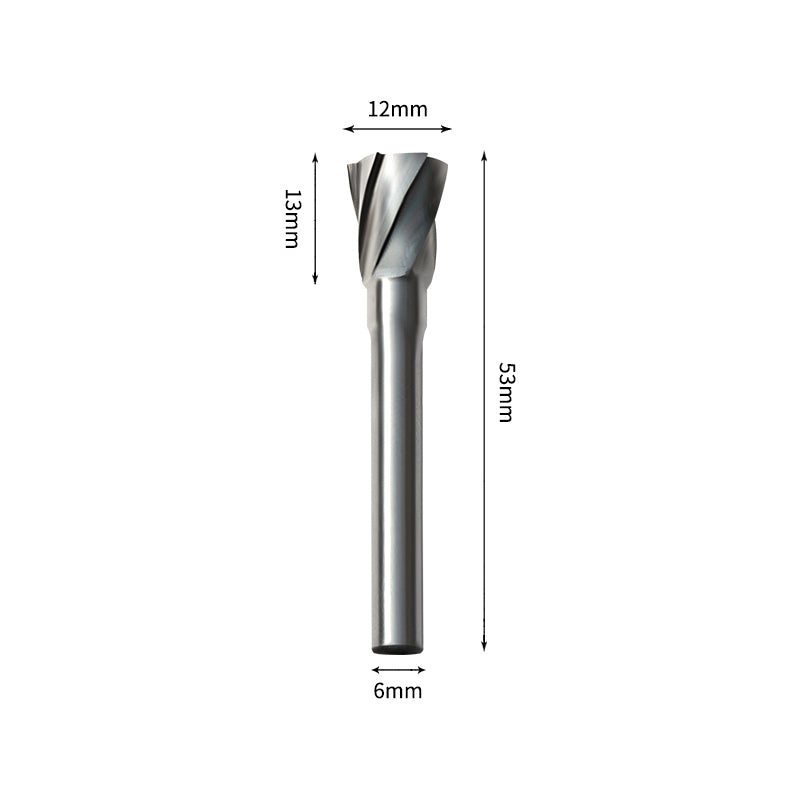 SN 12*13mm Inverted Taper Carbide Burr 6mm Shank 53mm Long Rotary File Bit - Da Blacksmith