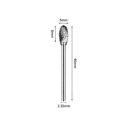 SE 5*8mm Oval Carbide Burr 2.35mm Shank 46mm Long Rotary File Bit - Da Blacksmith