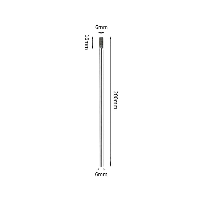 SA 6*16mm Cylinder Carbide Burr 6mm Shank 200mm Long Rotary File Bit - Da Blacksmith