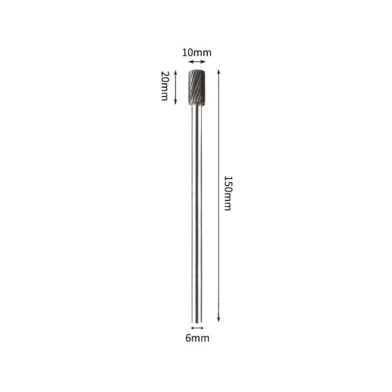 SA 10*20mm Cylinder Carbide Burr 6mm Shank 150mm Long Rotary File Bit - Da Blacksmith