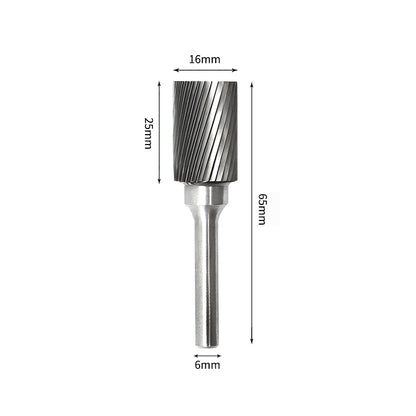 SB 16*25mm Cylinder End Cut Carbide Burr 6mm Shank 65mm Long Rotary File Bit - Da Blacksmith