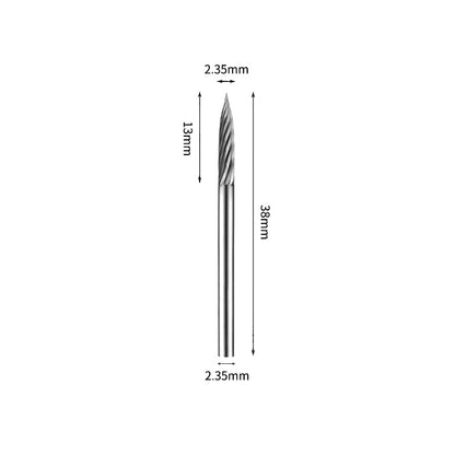 SG 2.35*13mm Pointed Tree Carbide Burr 2.35mm Shank 38mm Long Rotary File Bit - Da Blacksmith
