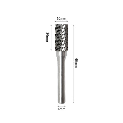 SA 10*20mm Cylinder Carbide Burr 6mm Shank 60mm Long Rotary File Bit - Da Blacksmith