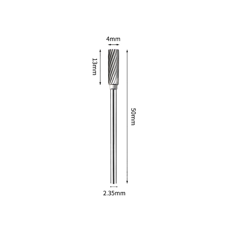 SA 4*13mm Cylinder Carbide Burr 2.35mm Shank 50mm Long Rotary File Bit - Da Blacksmith