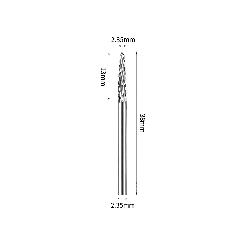 SL 2.35*13mm Ball Nose Cone Carbide Burr 2.35mm Shank 38mm Long Rotary File Bit - Da Blacksmith