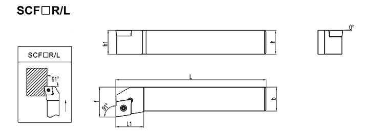 SCFCR/SCFCL 1616H09 External Turning Toolholder - Da Blacksmith