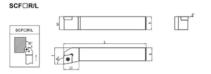 SCFCR/SCFCL 1616H09 External Turning Toolholder - Da Blacksmith