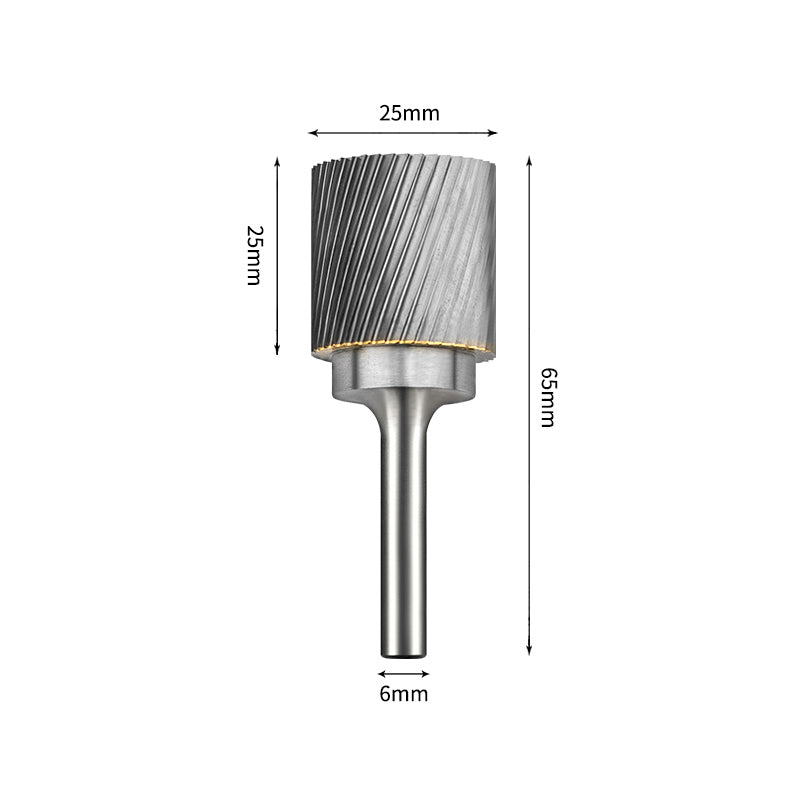 SA 25*25mm Cylinder Carbide Burr 6mm Shank 65mm Long Rotary File Bit - Da Blacksmith