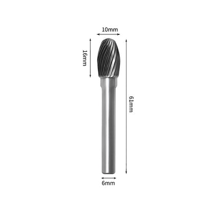 SE 10*16mm Ball Carbide Burr 6mm Shank 61mm Long Rotary File Bit - Da Blacksmith