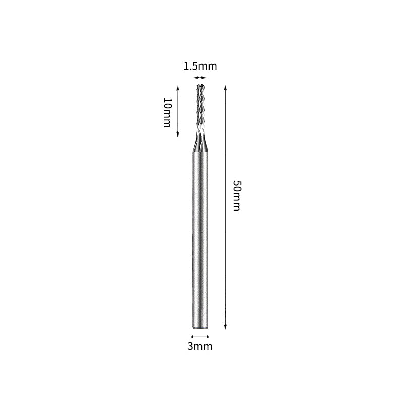 SA 1.5*10mm Cylinder Carbide Burr 3mm Shank 50mm Long Rotary File Bit - Da Blacksmith