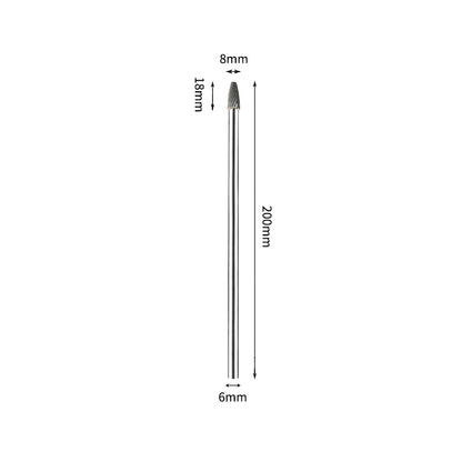 SF 8*18mm Rounded Nose Tree Carbide Burr 6mm Shank 200mm Long Rotary File Bit - Da Blacksmith