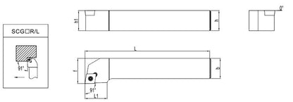 SCGCR/SCGCL 1212H09 External Turning Toolholder - Da Blacksmith