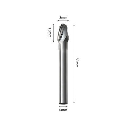 SE 8*13mm Oval Carbide Burr 6mm Shank 58mm Long Rotary File Bit - Da Blacksmith