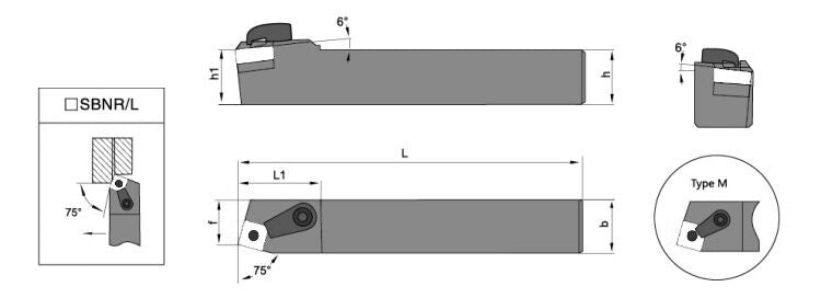 MSBNR/MSBNL 3232P19 External Turning Toolholder - Da Blacksmith