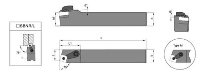 MSBNR/MSBNL 3232P19 External Turning Toolholder - Da Blacksmith