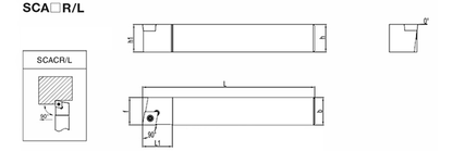 SCACR/SCACL 0808H06 External Turning Toolholder - Da Blacksmith